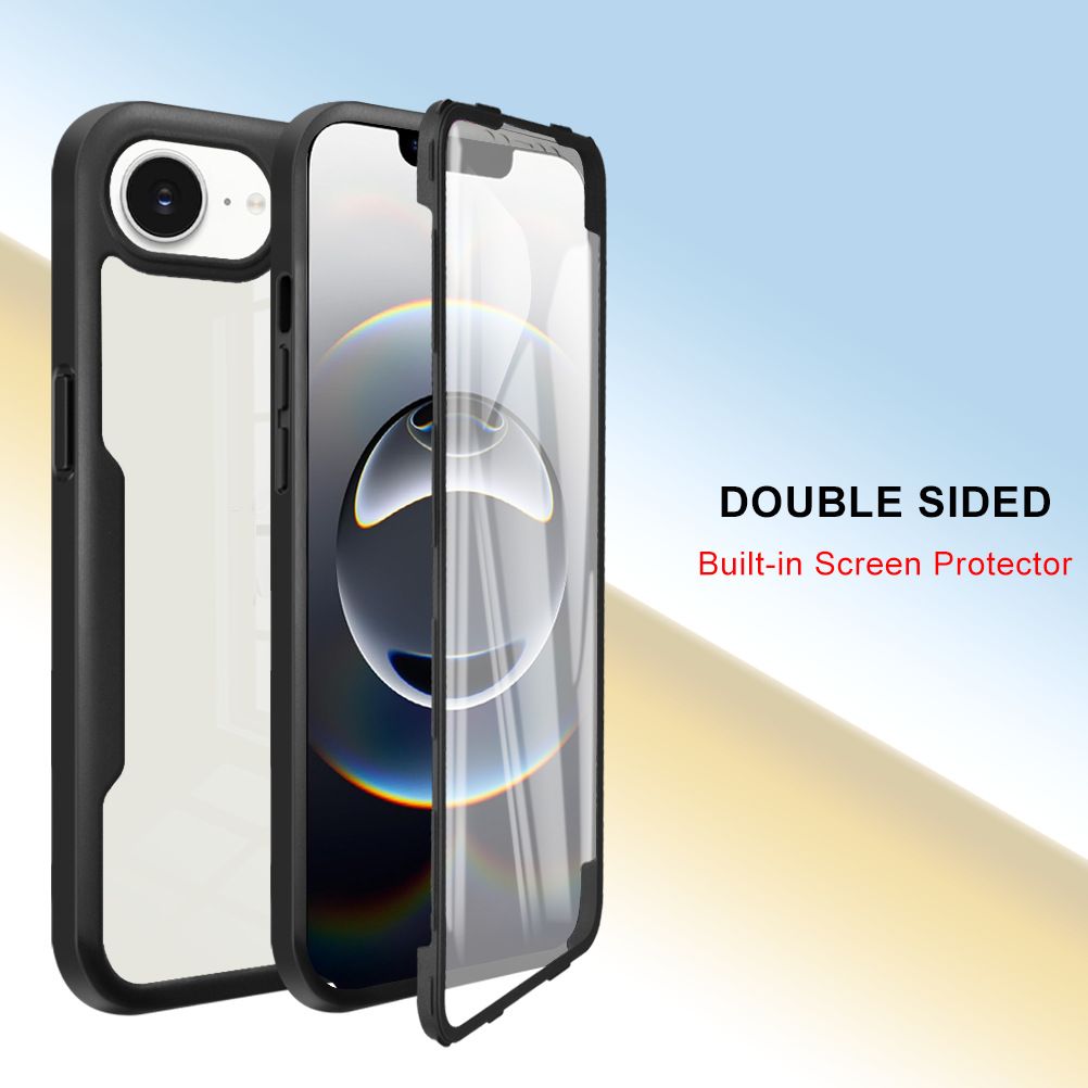 360 Full Protection Case for iPhone 16e Cover Built-in Screen Protector
