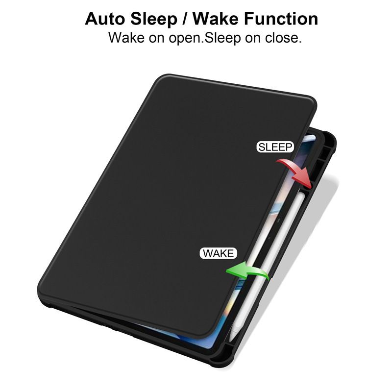 Rotating Protective Cover for Infinix Xpad 11.0"/ Infinix X Pad 11.0" With Pen Holder, 360 Degree Rotating Protective Bracket Cover Transparent Back, Automatic Wake-Up/Sleep