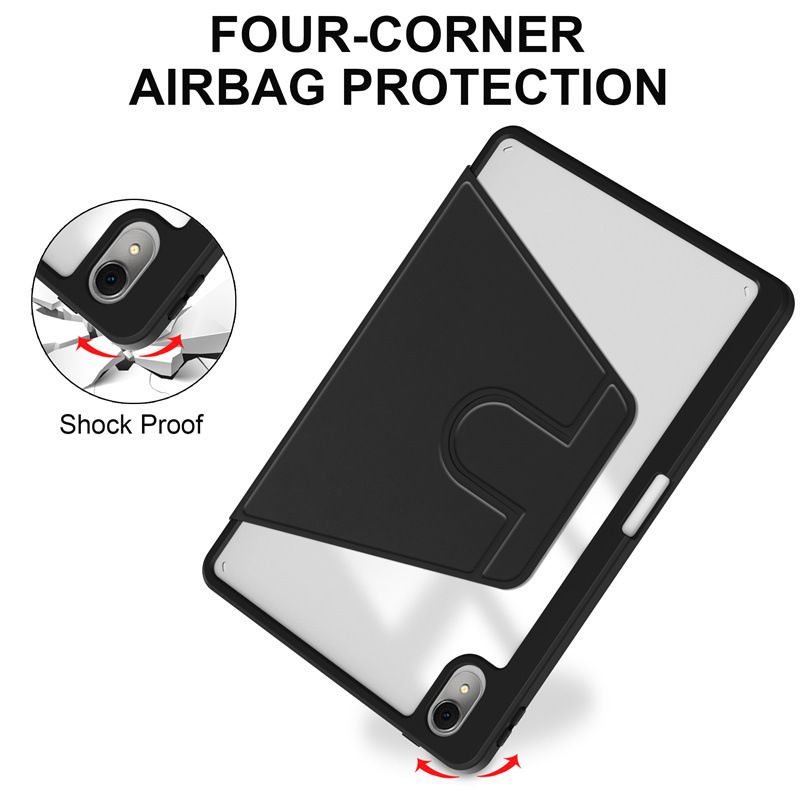 Rotating Protective Cover for Huawei MatePad Air 11.5" With Pen Holder, 360 Degree Rotating Protective Bracket Cover Transparent Back, Automatic Wake-Up/Sleep