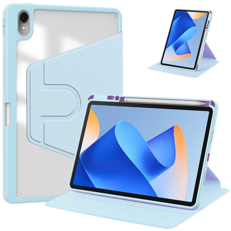 Rotating Protective Cover for Huawei MatePad Air 11.5" With Pen Holder, 360 Degree Rotating Protective Bracket Cover Transparent Back, Automatic Wake-Up/Sleep
