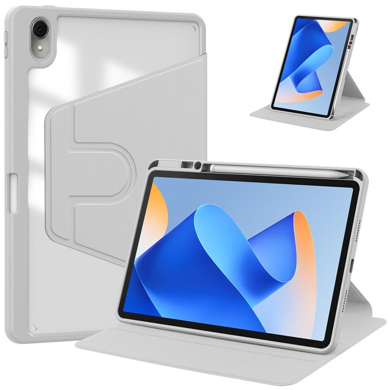 Rotating Protective Cover for Huawei MatePad Air 11.5" With Pen Holder, 360 Degree Rotating Protective Bracket Cover Transparent Back, Automatic Wake-Up/Sleep