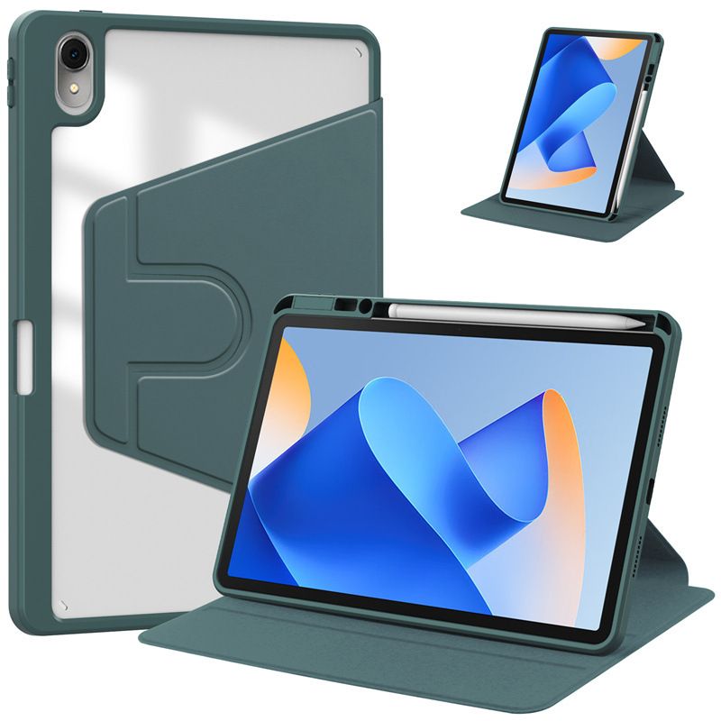 Rotating Protective Cover for Huawei MatePad Air 11.5" With Pen Holder, 360 Degree Rotating Protective Bracket Cover Transparent Back, Automatic Wake-Up/Sleep