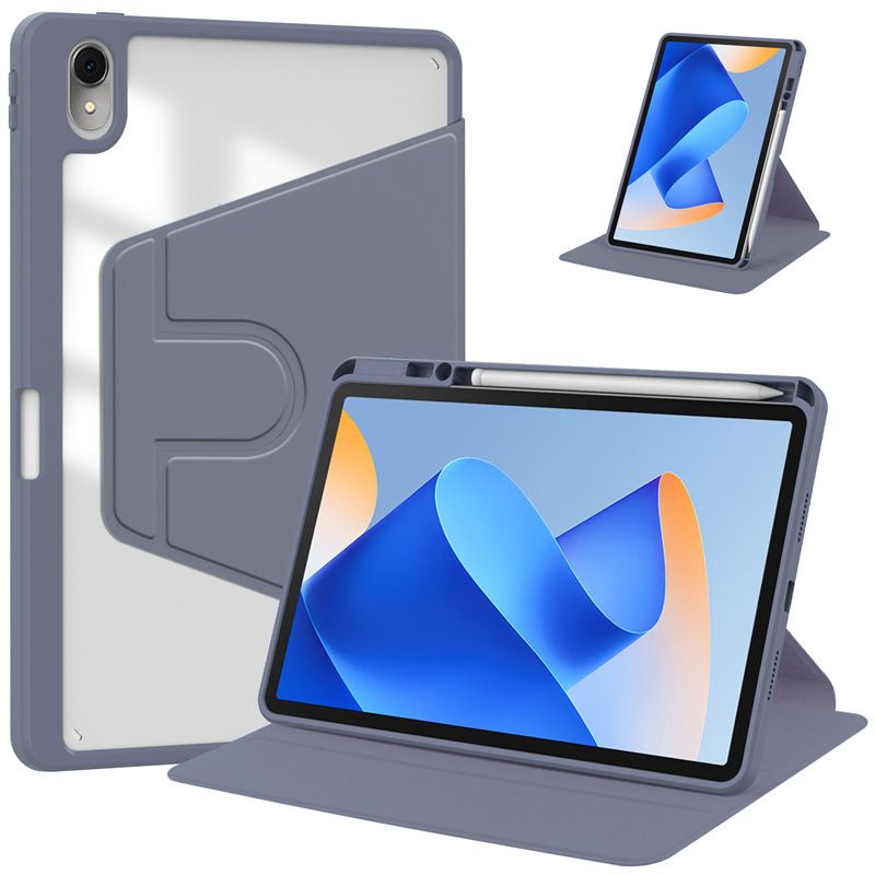 Rotating Protective Cover for Huawei MatePad Air 11.5" With Pen Holder, 360 Degree Rotating Protective Bracket Cover Transparent Back, Automatic Wake-Up/Sleep