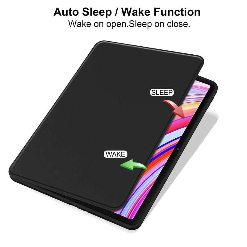 Rotating Protective Cover for Xiaomi Redmi Pad Pro 12.1"/ Poco Pad 12.1" With Pen Holder, 360 Degree Rotating Protective Bracket Cover Transparent Back, Automatic Wake-Up/Sleep