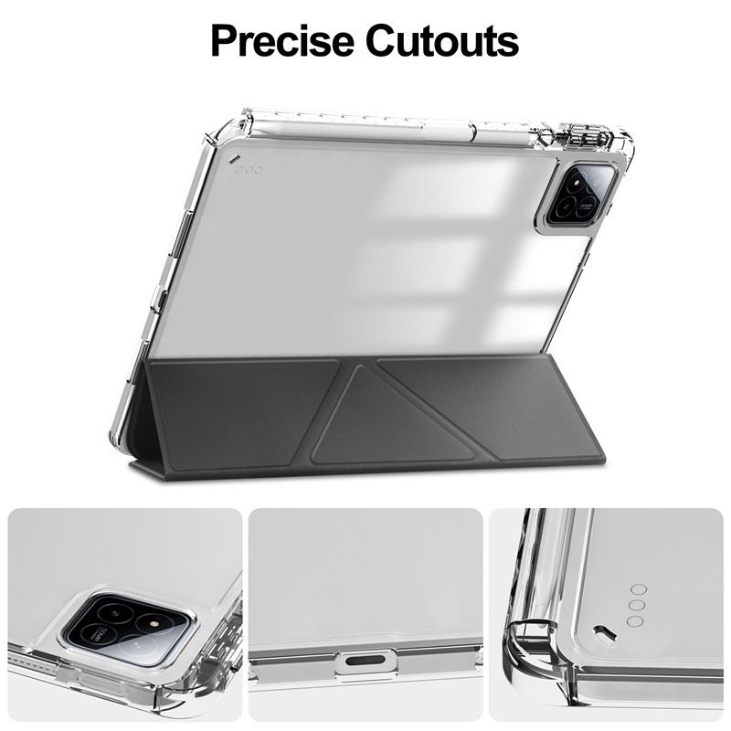 Cover for Xiaomi Pad 7 11.2" / Xiaomi Pad 7 Pro 11.2" With Pen Holder, Protective Bracket Cover Acrylic Transparent Back, Automatic Wake-Up/Sleep