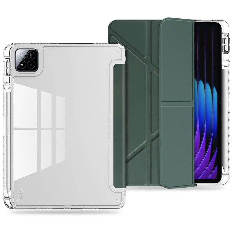 Cover for Xiaomi Pad 7 11.2" / Xiaomi Pad 7 Pro 11.2" With Pen Holder, Protective Bracket Cover Acrylic Transparent Back, Automatic Wake-Up/Sleep