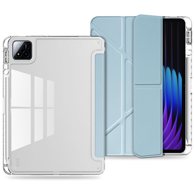 Cover for Xiaomi Pad 7 11.2" / Xiaomi Pad 7 Pro 11.2" With Pen Holder, Protective Bracket Cover Acrylic Transparent Back, Automatic Wake-Up/Sleep