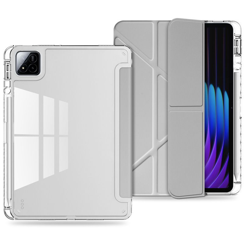 Cover for Xiaomi Pad 7 11.2" / Xiaomi Pad 7 Pro 11.2" With Pen Holder, Protective Bracket Cover Acrylic Transparent Back, Automatic Wake-Up/Sleep