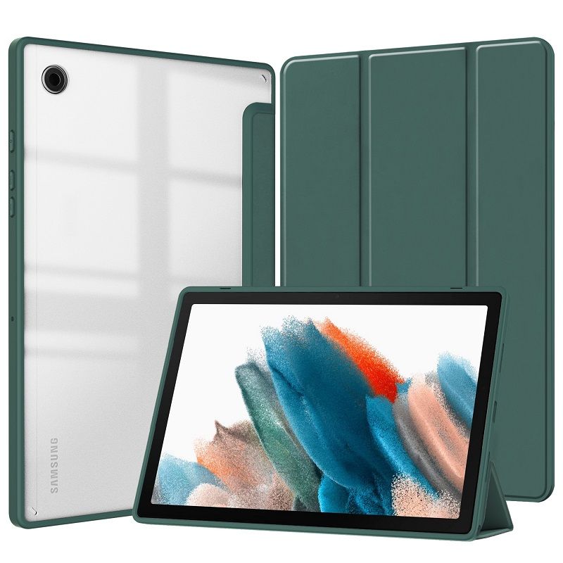 Cover for Samsung Galaxy Tab A9 8.7" With Pen Holder, Protective Bracket Cover Transparent Back, Automatic Wake-Up/Sleep