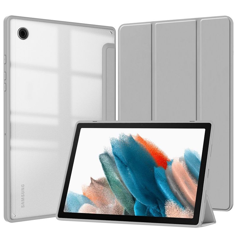 Cover for Samsung Galaxy Tab A9 8.7" With Pen Holder, Protective Bracket Cover Transparent Back, Automatic Wake-Up/Sleep