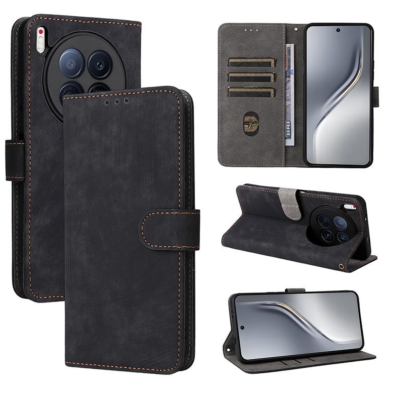 Flip Cover for Tecno Camon 40 Premier PU Leather Phone Case Full-Body Protection Shockproof [RFID Blocking] Wallet Cover