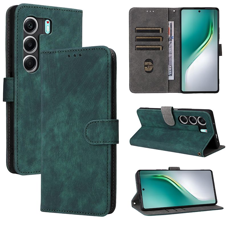 Flip Cover for Tecno Camon 40 Pro 4G / 5G PU Leather Phone Case Full-Body Protection Shockproof [RFID Blocking] Wallet Cover