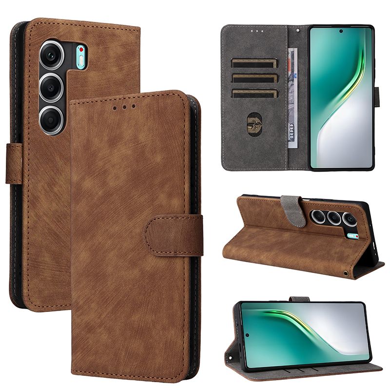 Flip Cover for Tecno Camon 40 Pro 4G / 5G PU Leather Phone Case Full-Body Protection Shockproof [RFID Blocking] Wallet Cover