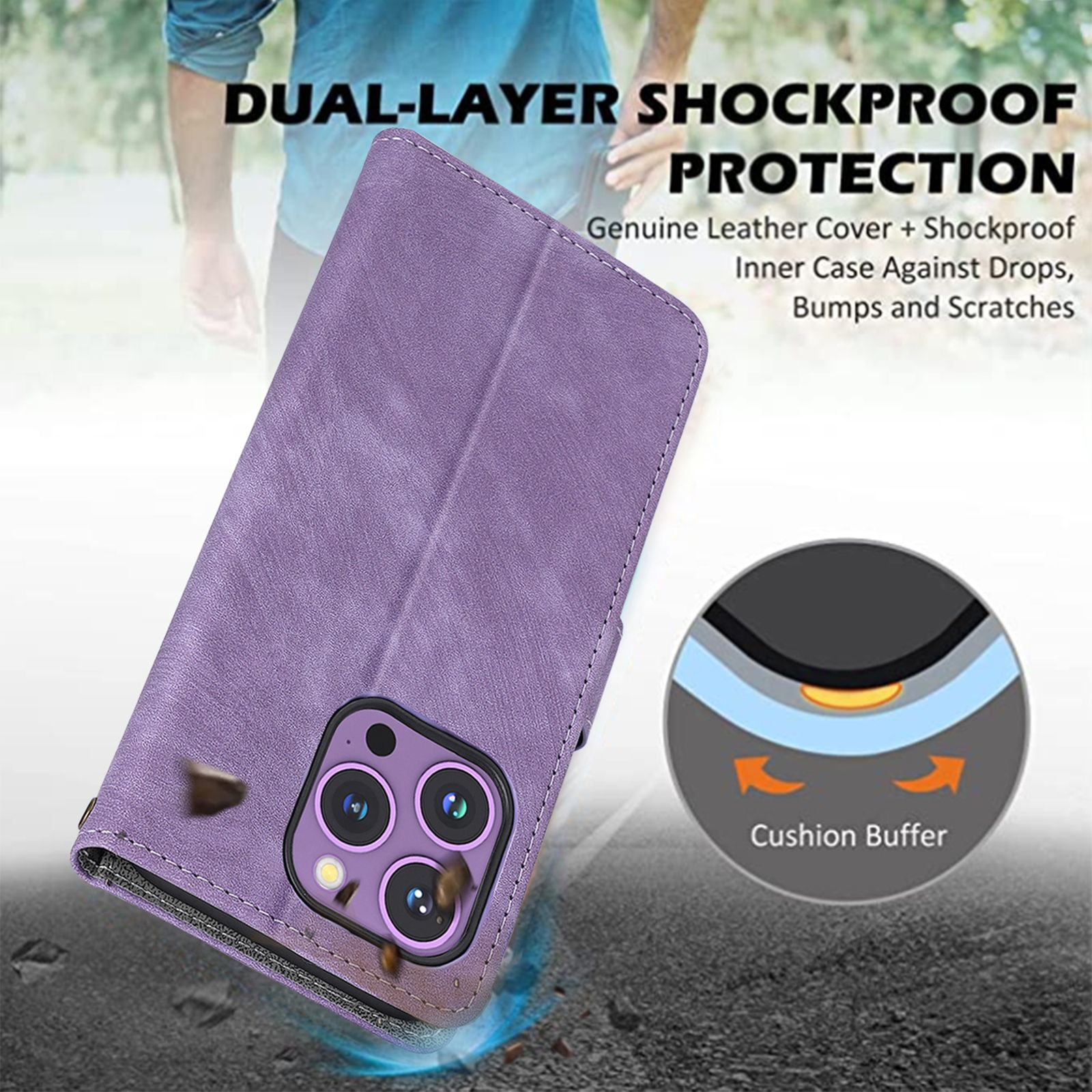 Flip Cover for Tecno Camon 40 Pro 4G / 5G PU Leather Phone Case Full-Body Protection Shockproof [RFID Blocking] Wallet Cover