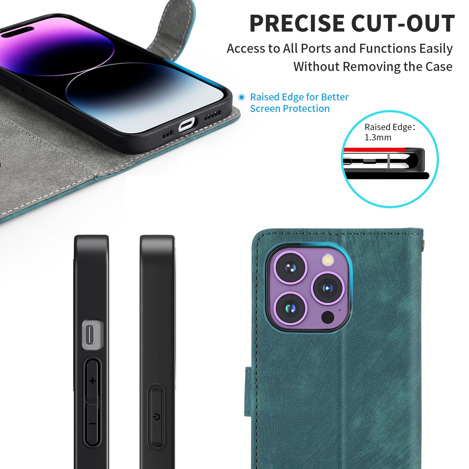 Flip Cover for Tecno Camon 40 Pro 4G / 5G PU Leather Phone Case Full-Body Protection Shockproof [RFID Blocking] Wallet Cover