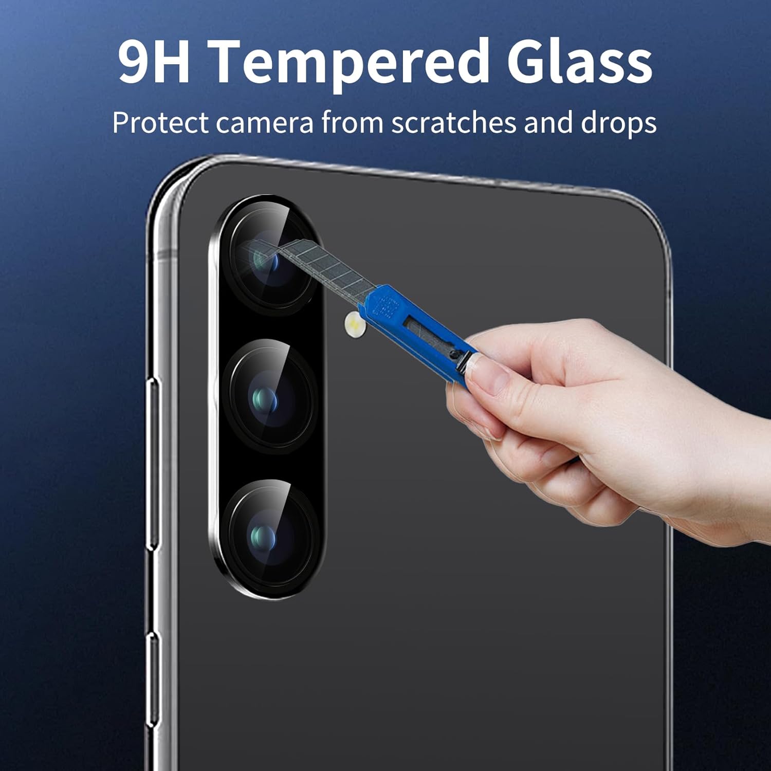 [3-piece set] Camera Lens Protective Film for Samsung Galaxy A16 Back Lens Cover, Ultra High Definition, 9H Hardness, Scratch Resistant Easy to Install [no impact on night photography]