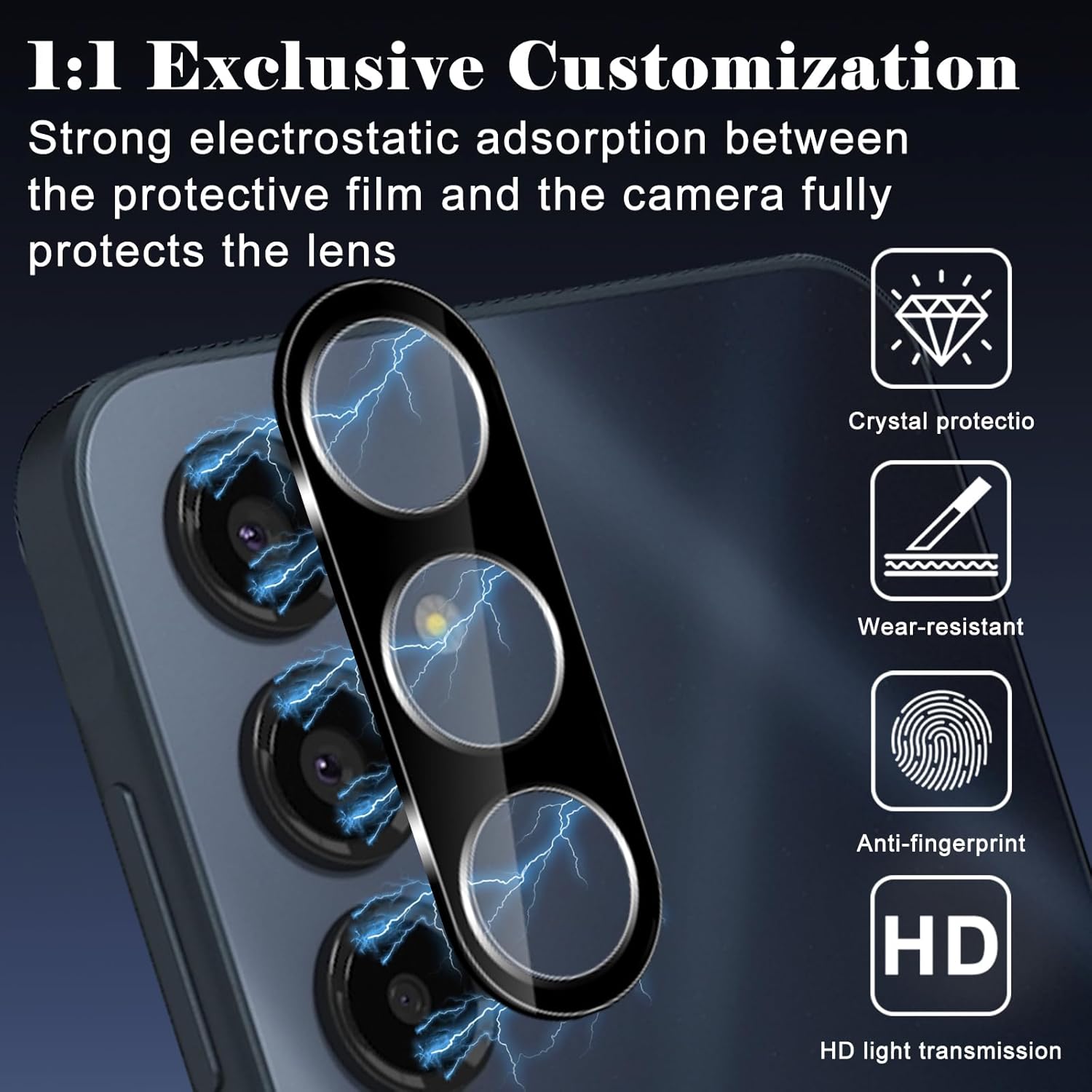 2+2-piece Tempered Glass Suitable for Samsung Galaxy A16 Privacy Screen Protector [anti spy] [anti scratch] [9H hardness] Camera Lens Protector