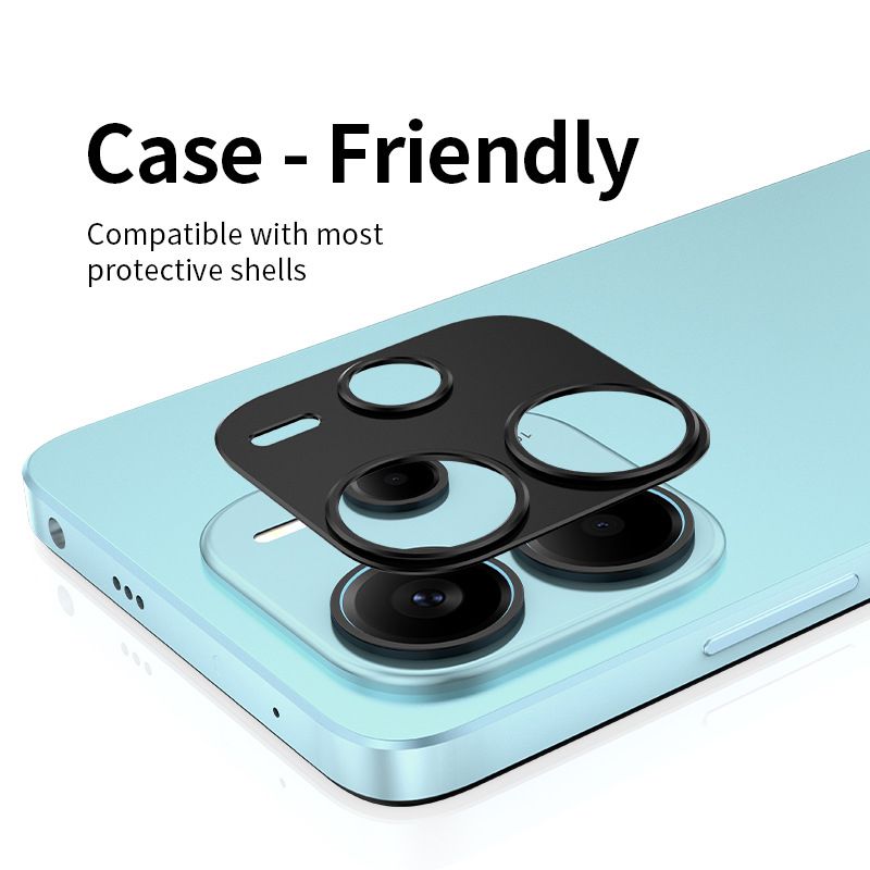 [1 - Pieces] Camera lens Protective Film For Xiaomi Redmi Note 14 4G/ Note 14 Pro 4G Alloy Camera Cover [Barrier Free Shooting] [Protective Case Friendly] [High-Quality Metal]