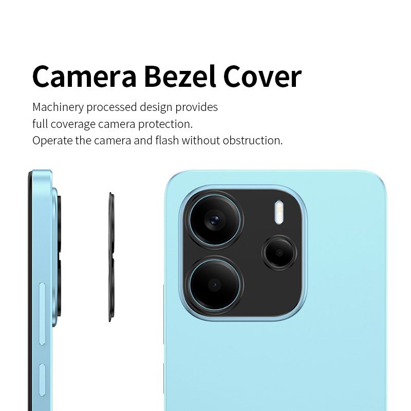 [1 - Pieces] Camera lens Protective Film For Xiaomi Redmi Note 14 4G/ Note 14 Pro 4G Alloy Camera Cover [Barrier Free Shooting] [Protective Case Friendly] [High-Quality Metal]