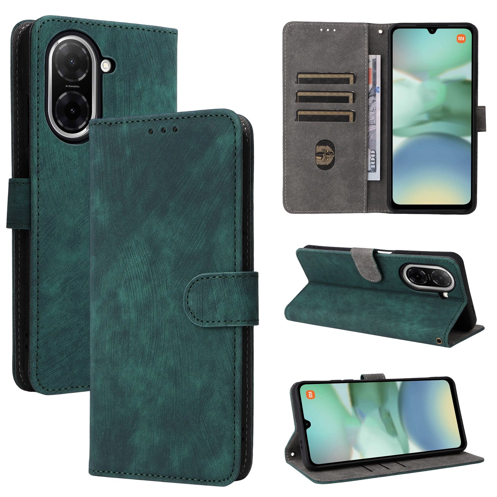 Flip Cover for Xiaomi Redmi A5 / Poco C71 PU Leather Phone Case Full-Body Protection Shockproof [RFID Blocking] Wallet Cover