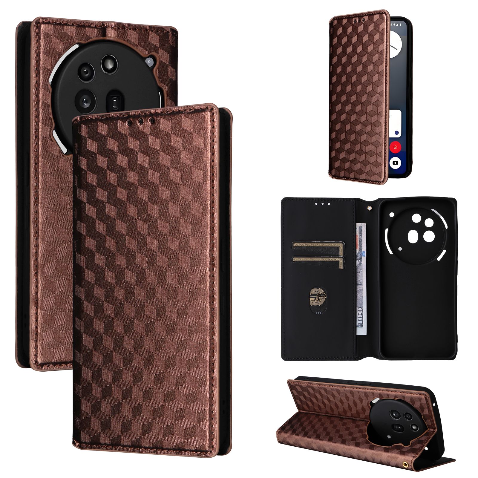 Flip Cover For Nothing Phone (3a) Pro Leather Case [Flip Vintage Leather] Shockproof Durable Retro Phone Case
