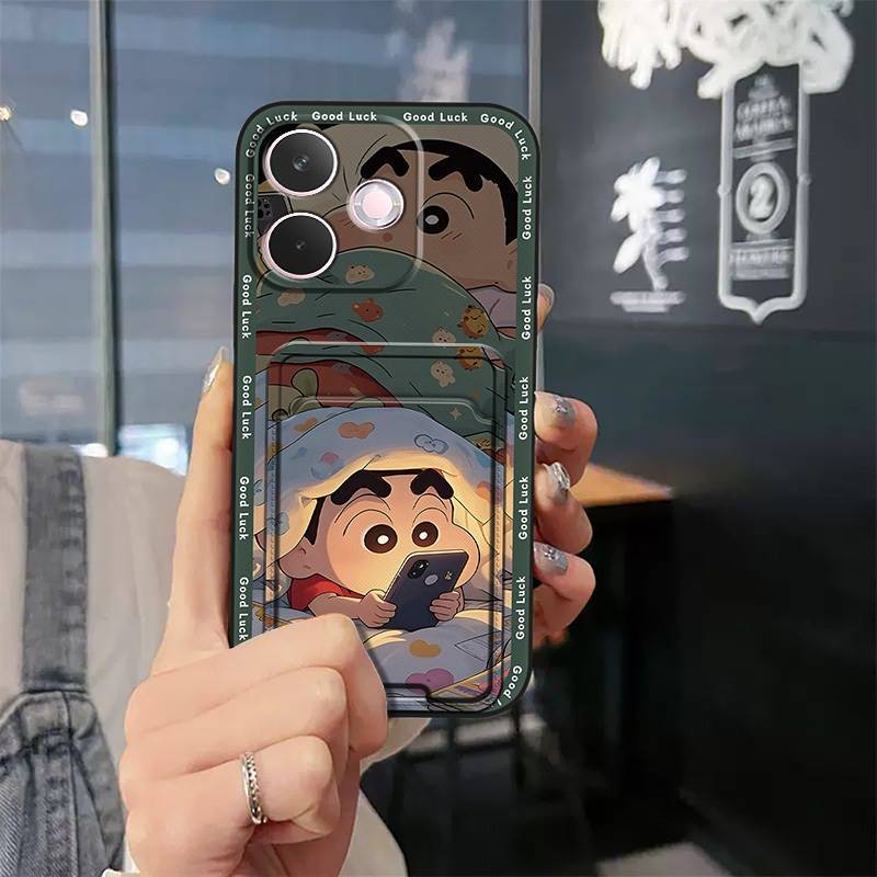 Phone Case for OPPO A5 Pro 6.67'' with Card Slot Shockproof Bumper Cute Young Fashion Silicone Cover Protective Case