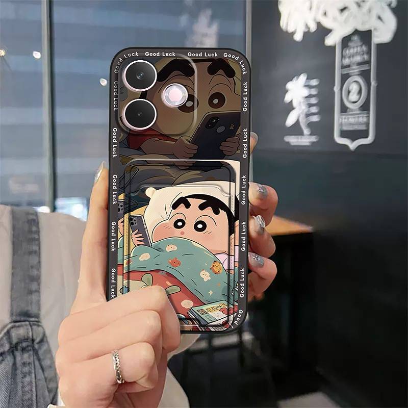 Phone Case for OPPO A5 Pro 6.67'' with Card Slot Shockproof Bumper Cute Young Fashion Silicone Cover Protective Case