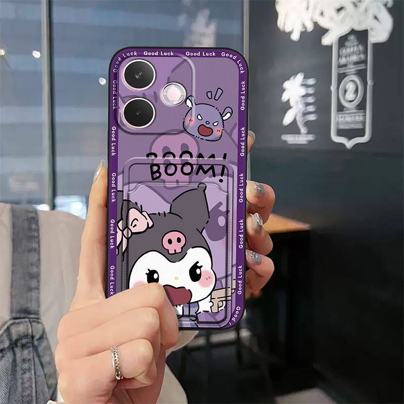 Phone Case for OPPO A5 Pro 6.67'' with Card Slot Shockproof Bumper Cute Young Fashion Silicone Cover Protective Case