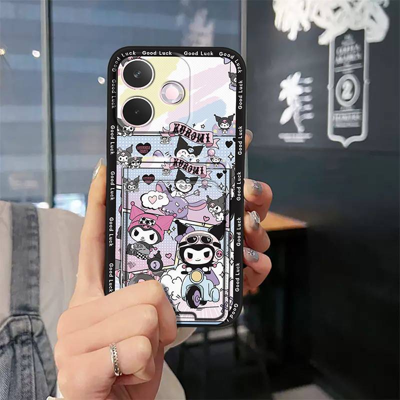 Phone Case for OPPO A5 Pro 6.67'' with Card Slot Shockproof Bumper Cute Young Fashion Silicone Cover Protective Case