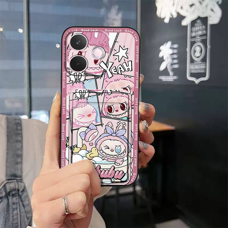 Phone Case for OPPO A5 Pro 6.67'' with Card Slot Shockproof Bumper Cute Young Fashion Silicone Cover Protective Case