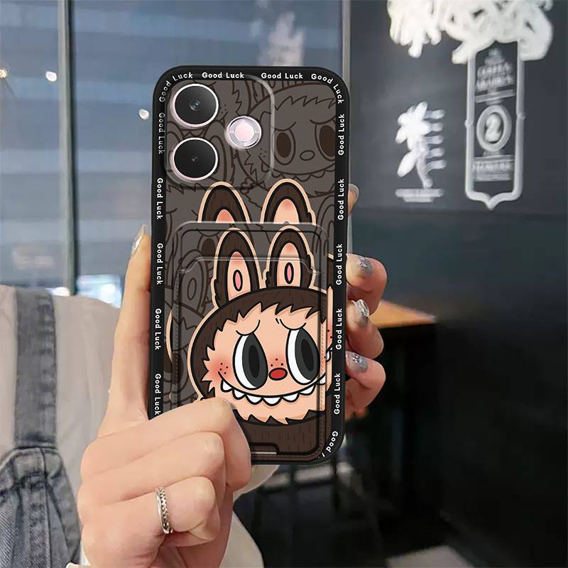 Phone Case for OPPO A5 Pro 6.67'' with Card Slot Shockproof Bumper Cute Young Fashion Silicone Cover Protective Case