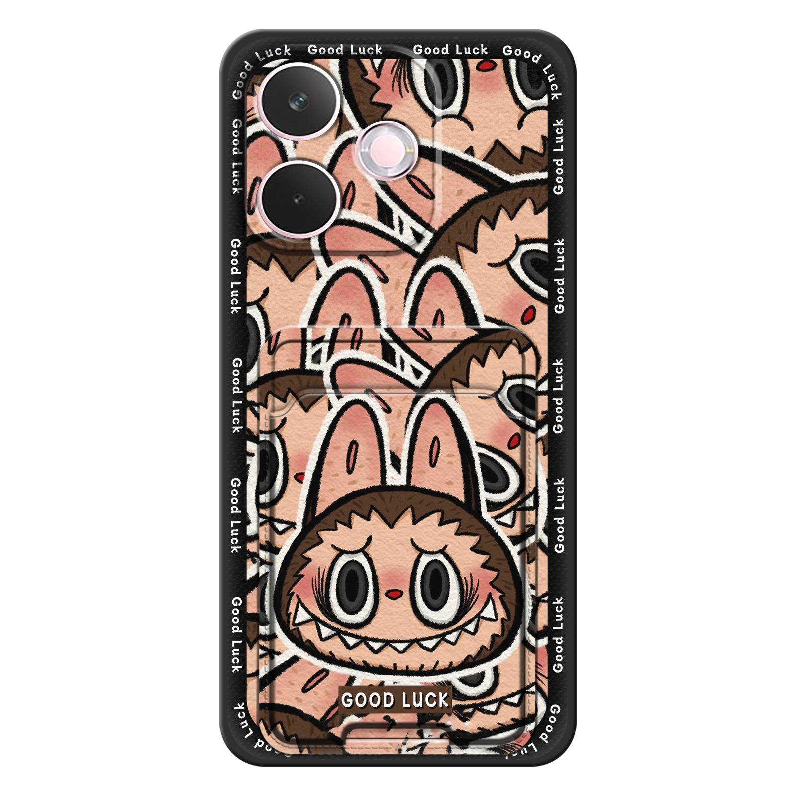 Phone Case for OPPO A5 Pro 6.67'' with Card Slot Shockproof Bumper Cute Young Fashion Silicone Cover Protective Case