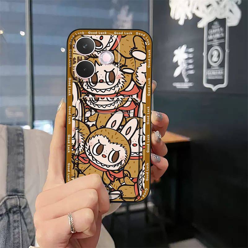 Phone Case for OPPO A5 Pro 6.67'' with Card Slot Shockproof Bumper Cute Young Fashion Silicone Cover Protective Case