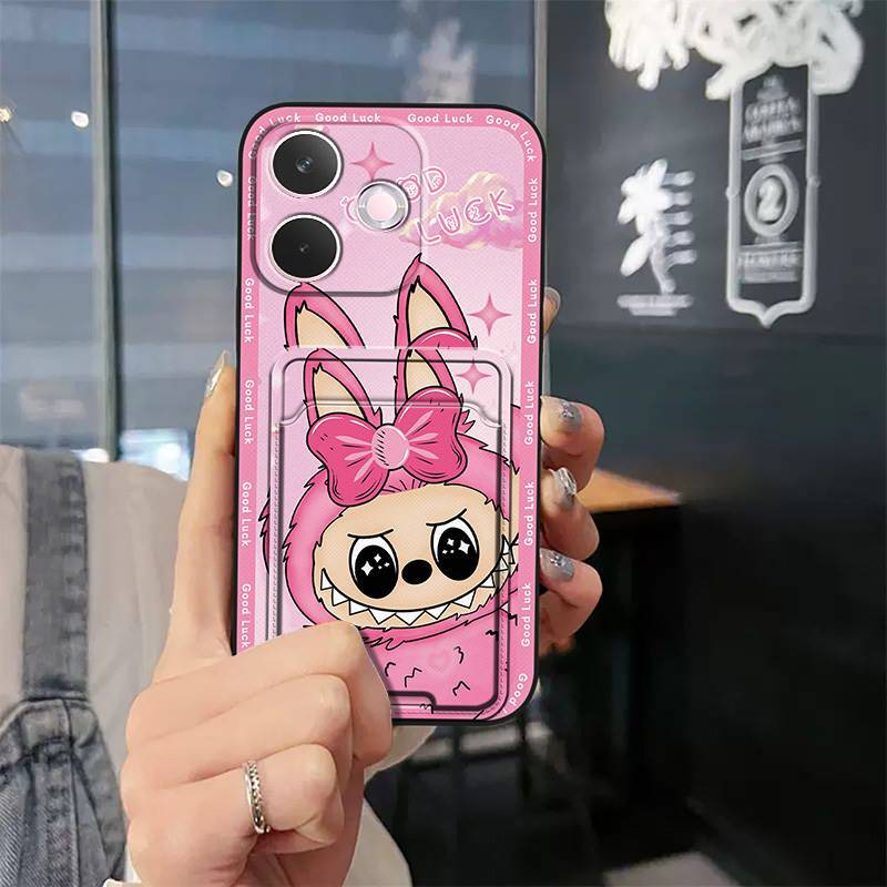 Phone Case for OPPO A5 Pro 6.67'' with Card Slot Shockproof Bumper Cute Young Fashion Silicone Cover Protective Case