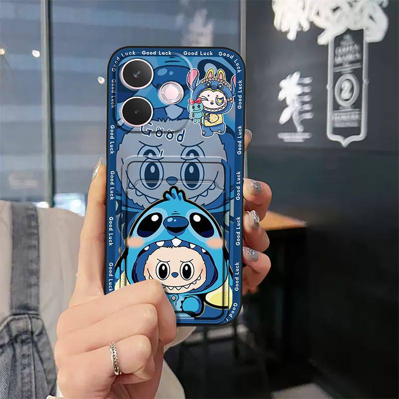 Phone Case for OPPO A5 Pro 6.67'' with Card Slot Shockproof Bumper Cute Young Fashion Silicone Cover Protective Case