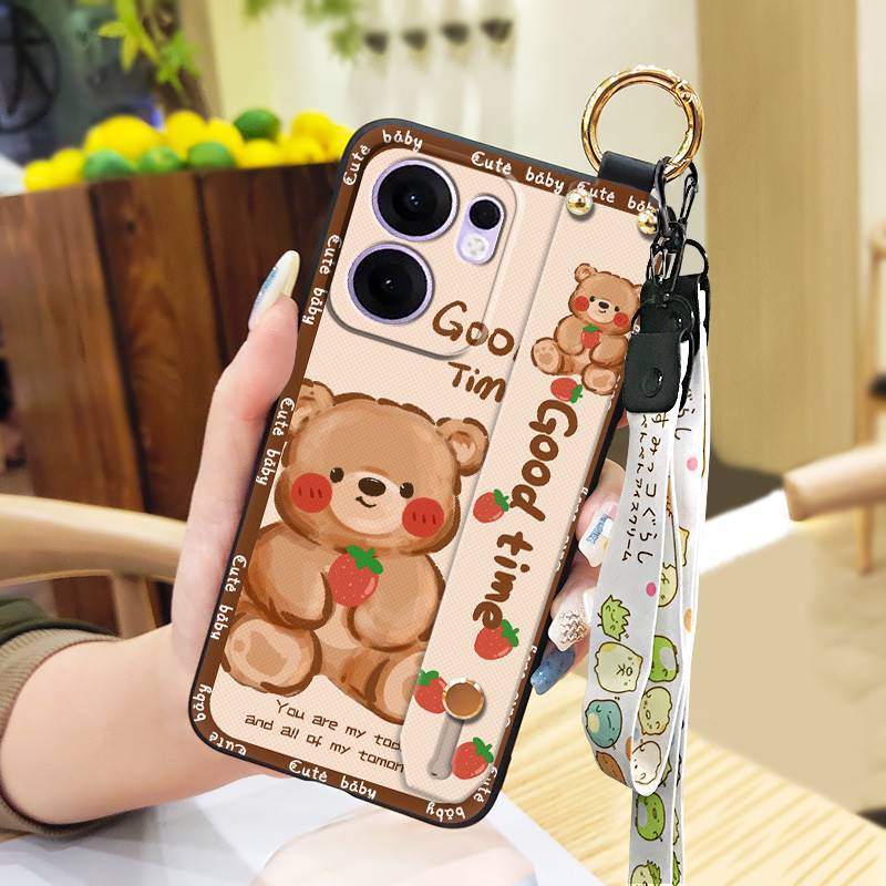 Phone Case for OPPO Reno 13F / Reno 13 F Silicone Case with Adjustable Strap Neck Lanyard Cover