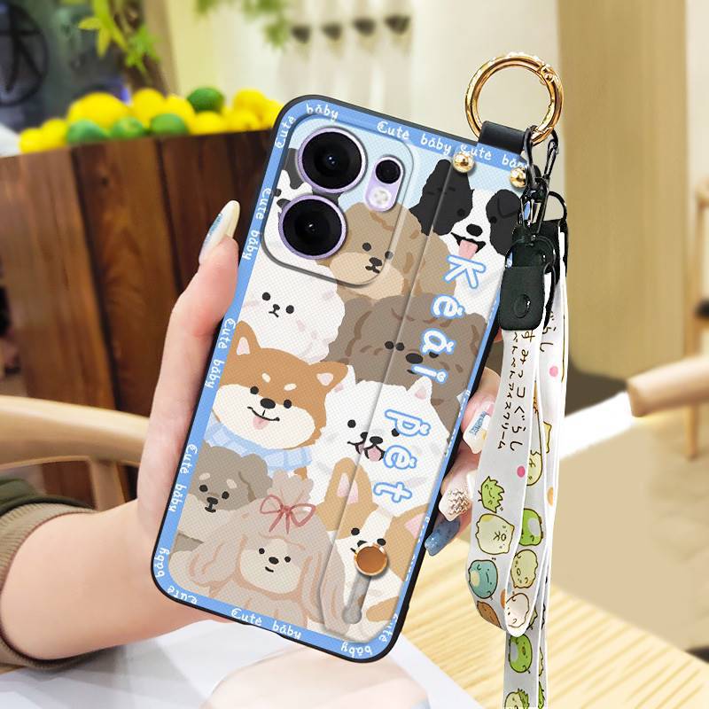 Phone Case for OPPO Reno 13F / Reno 13 F Silicone Case with Adjustable Strap Neck Lanyard Cover