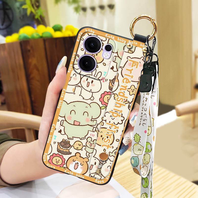 Phone Case for OPPO Reno 13F / Reno 13 F Silicone Case with Adjustable Strap Neck Lanyard Cover