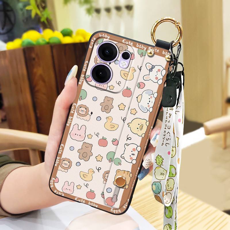 Phone Case for OPPO Reno 13F / Reno 13 F Silicone Case with Adjustable Strap Neck Lanyard Cover