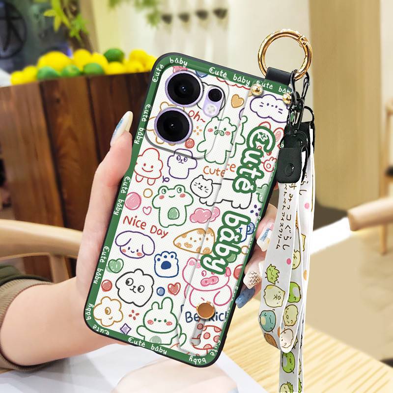 Phone Case for OPPO Reno 13F / Reno 13 F Silicone Case with Adjustable Strap Neck Lanyard Cover