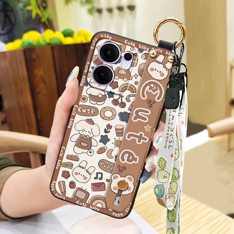Phone Case for OPPO Reno 13F / Reno 13 F Silicone Case with Adjustable Strap Neck Lanyard Cover