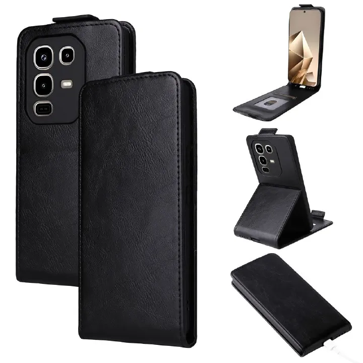 Leather Flip Cover Case For Infinix Note 50 50 Pro Up And Down Open Flip Cover PU Leather Durable Protective Cover