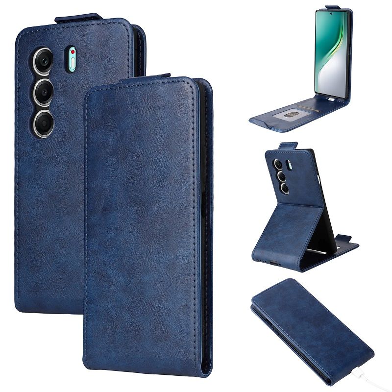 Leather Flip Cover Case For Tecno Camon 40, 40 Pro Up And Down Open Flip Cover PU Leather Durable Protective Cover