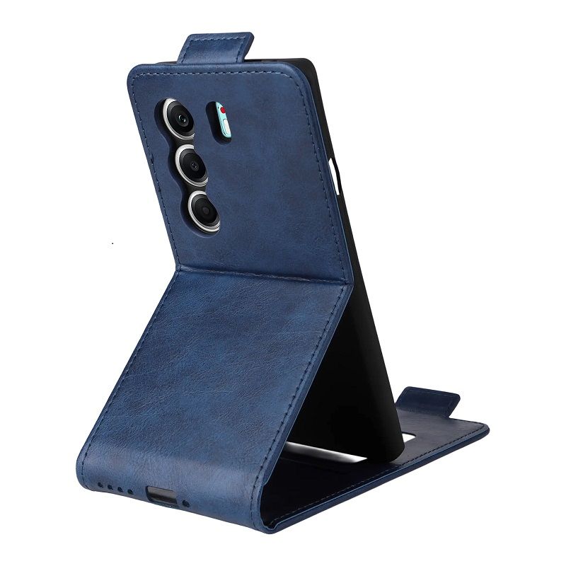 Leather Flip Cover Case For Tecno Camon 40, 40 Pro Up And Down Open Flip Cover PU Leather Durable Protective Cover