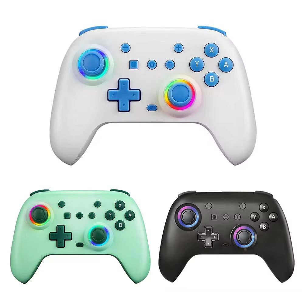 RGB Bt Wireless Controller Gamepad Built in Battery Programmable Turbo Function Joystick for Nintendo Switch OLED/Lite Console