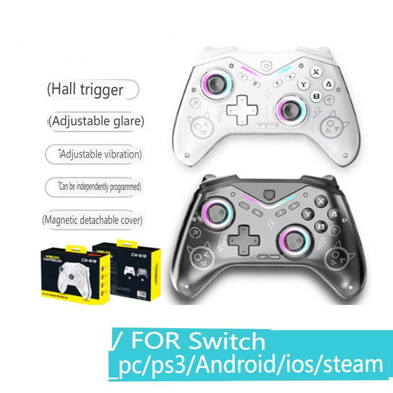 Gamepad Wake-Up Light Programmable Joystick Game Controller for Switch Android Phone PC