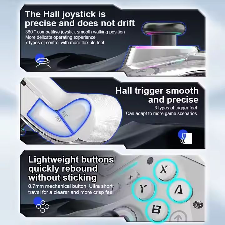 Gamepad Wake-Up Light Programmable Joystick Game Controller for Switch Android Phone PC