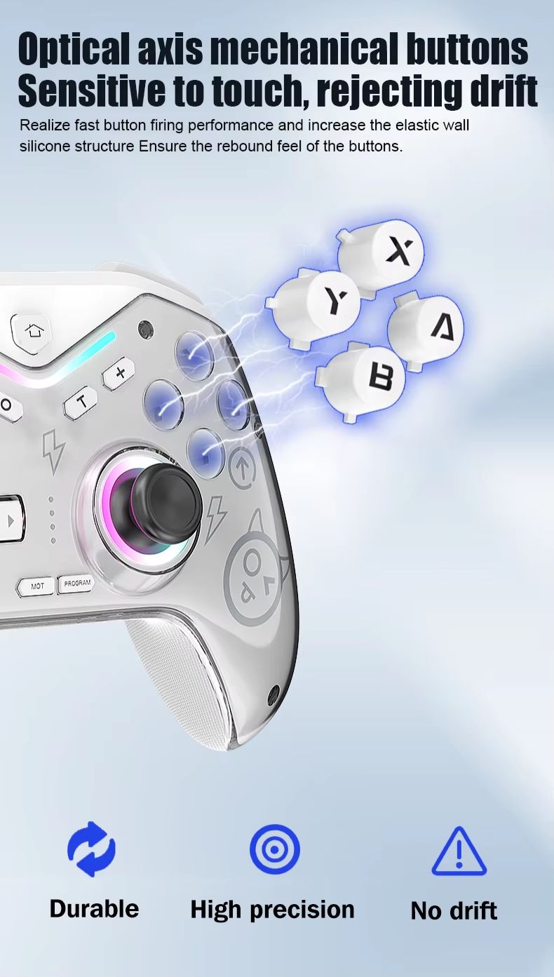 Gamepad Wake-Up Light Programmable Joystick Game Controller for Switch Android Phone PC