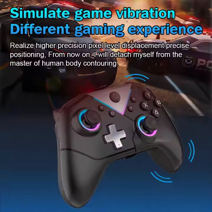 Joystick Six Axis Gyroscope Wireless BT 4.0 Video Game Controller for Switch PC Steam