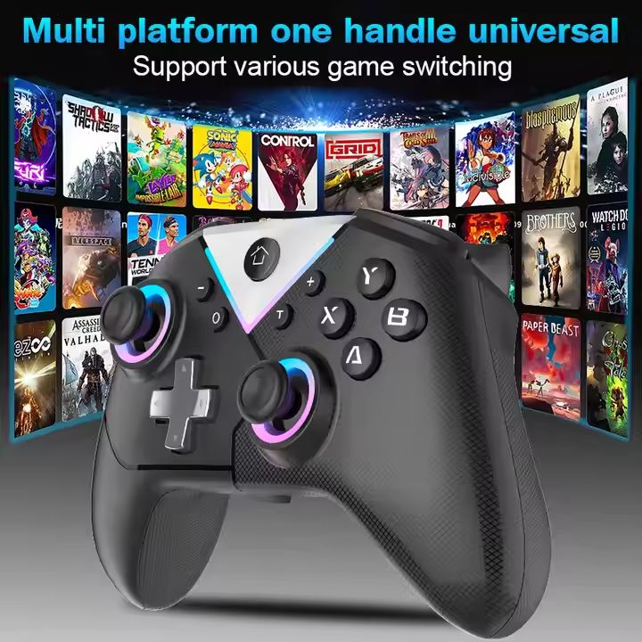 Joystick Six Axis Gyroscope Wireless BT 4.0 Video Game Controller for Switch PC Steam